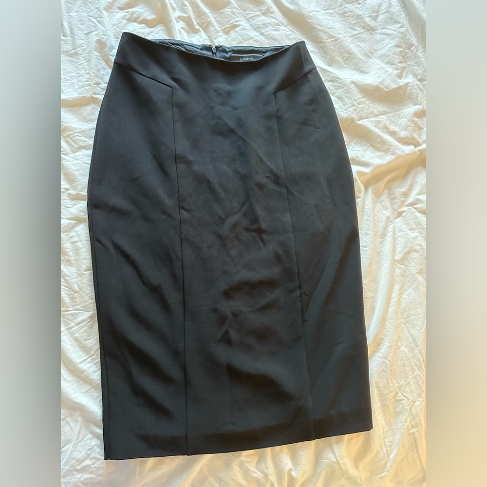Le Château Black Midi Pencil Skirt
